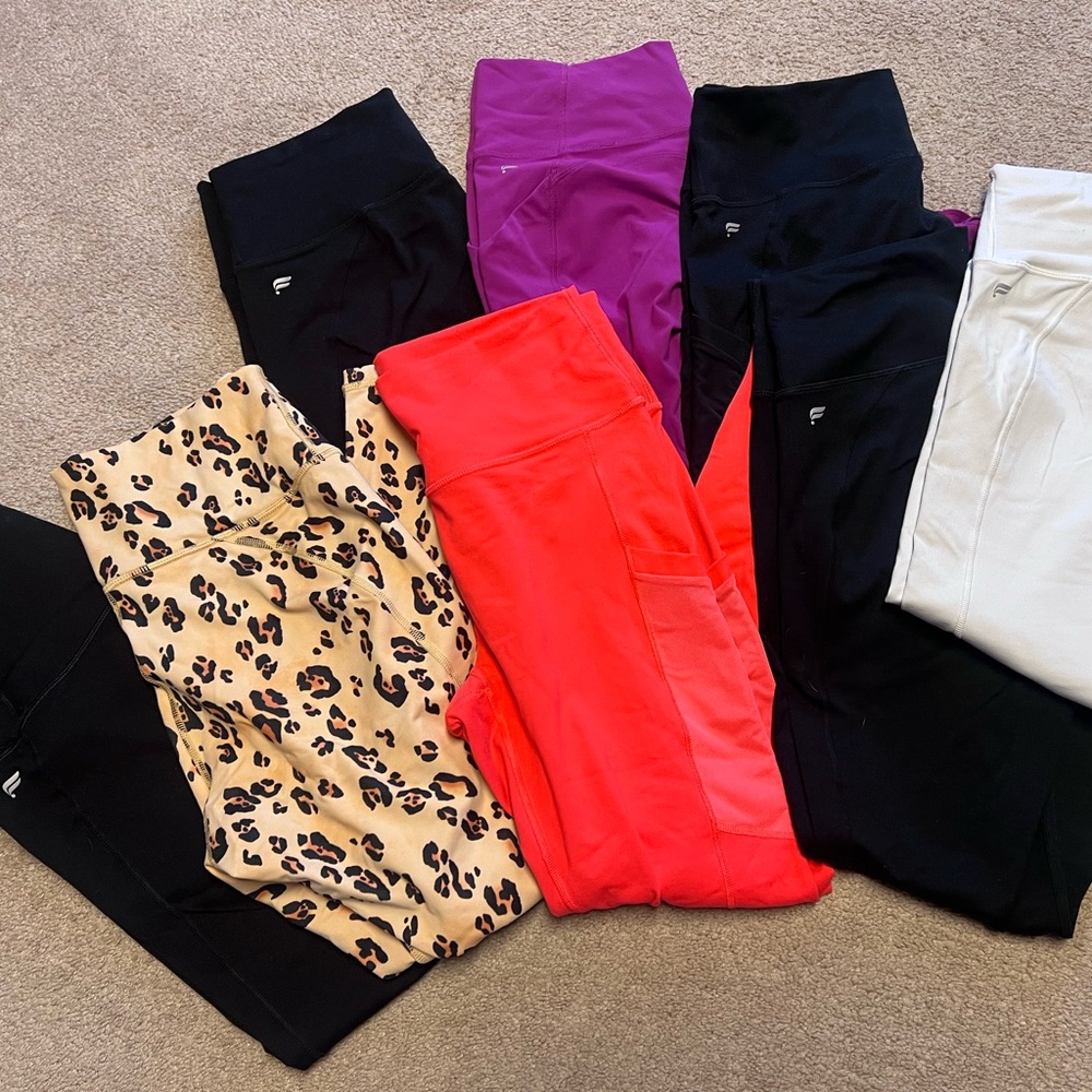 8 Pair of Fabletics Leggings Power Hold and Pure Luxe Bundle!
